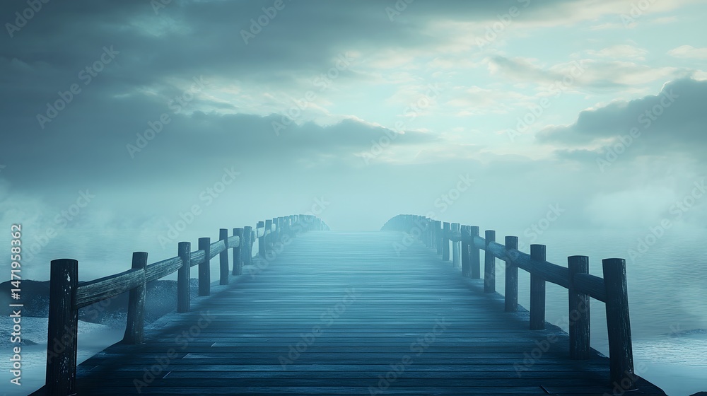 Fototapeta premium pier in the sky