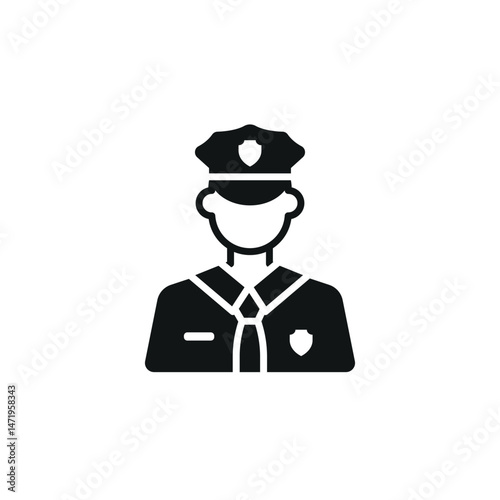 Police officer icon. Simple police officer icon for social media, app and web design. Vector illustration.