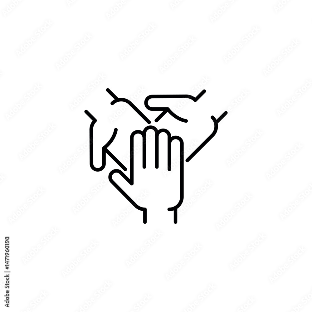 Fototapeta premium Teamwork icon. Simple teamwork icon for social media, app and web design. Vector illustration.