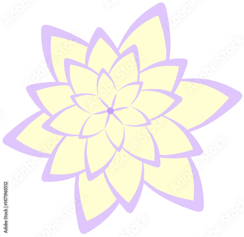 Soft Pastel Mandala Style Flower Art
