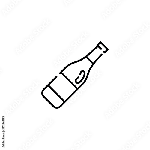 Wine bottle icon. Simple wine bottle icon for social media, app and web design. Vector illustration.