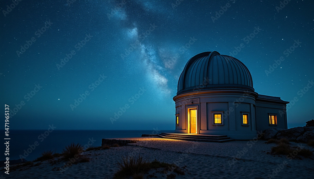 Obraz premium Serene Starry Night Sky with Cosmic Constellations