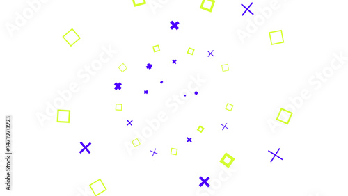 Vibrant Neon Geometric Pattern on Black Background