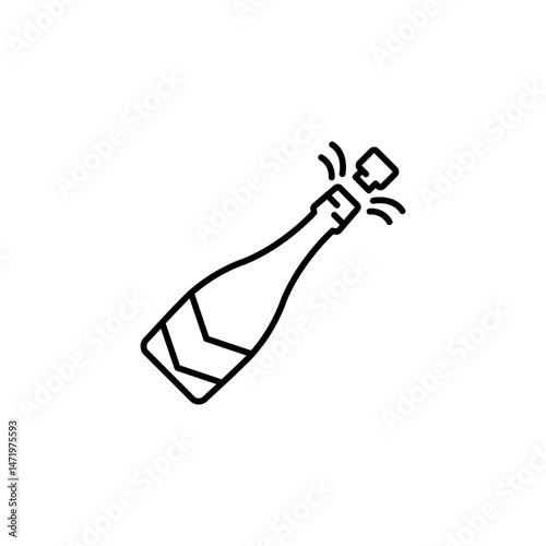 Wine bottle icon. Simple wine bottle icon for social media, app and web design. Vector illustration.