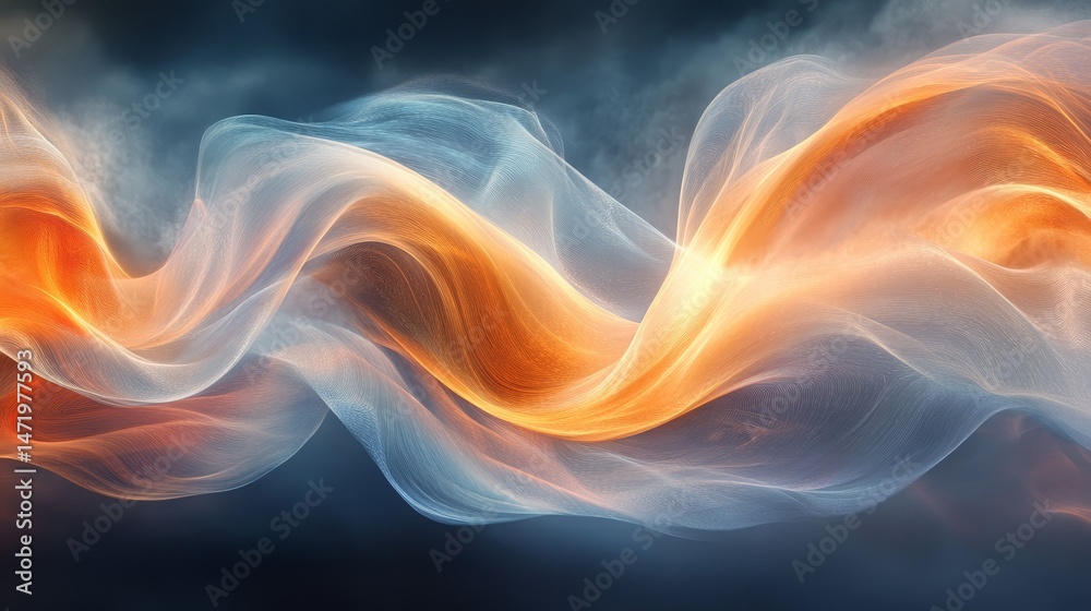 Obraz premium Abstract swirling shapes of light and color.