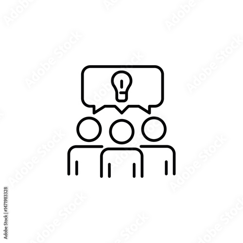 Brainstorm icon. Simple brainstorm icon for social media, app and web design. Vector illustration.