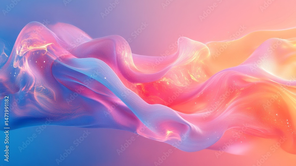 Obraz premium Colorful abstract design with flowing shapes.