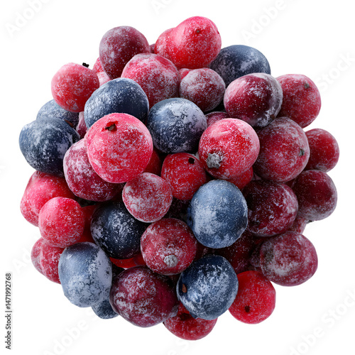 Wallpaper Mural Frozen cranberries and blueberries wintery delight Torontodigital.ca