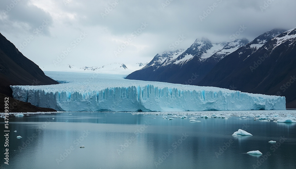 Obraz premium Serene Blue Waterbody with Calm Waves and Scenic Horizon