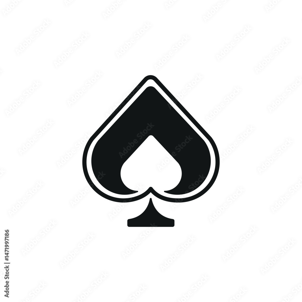 Spade symbol icon. Simple spade symbol icon for social media, app and web design. Vector illustration. Spade symbol icon. Simple spade symbol icon for social media, app and web design. Vector illustration.