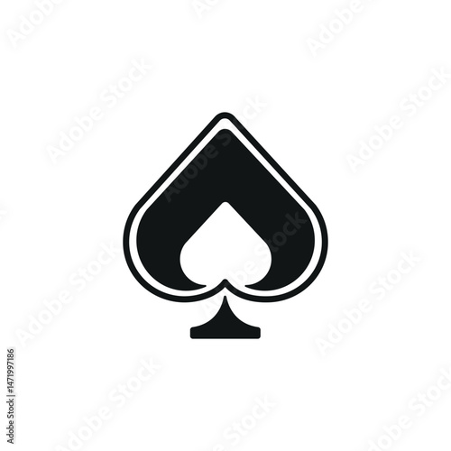 Spade symbol icon. Simple spade symbol icon for social media, app and web design. Vector illustration.