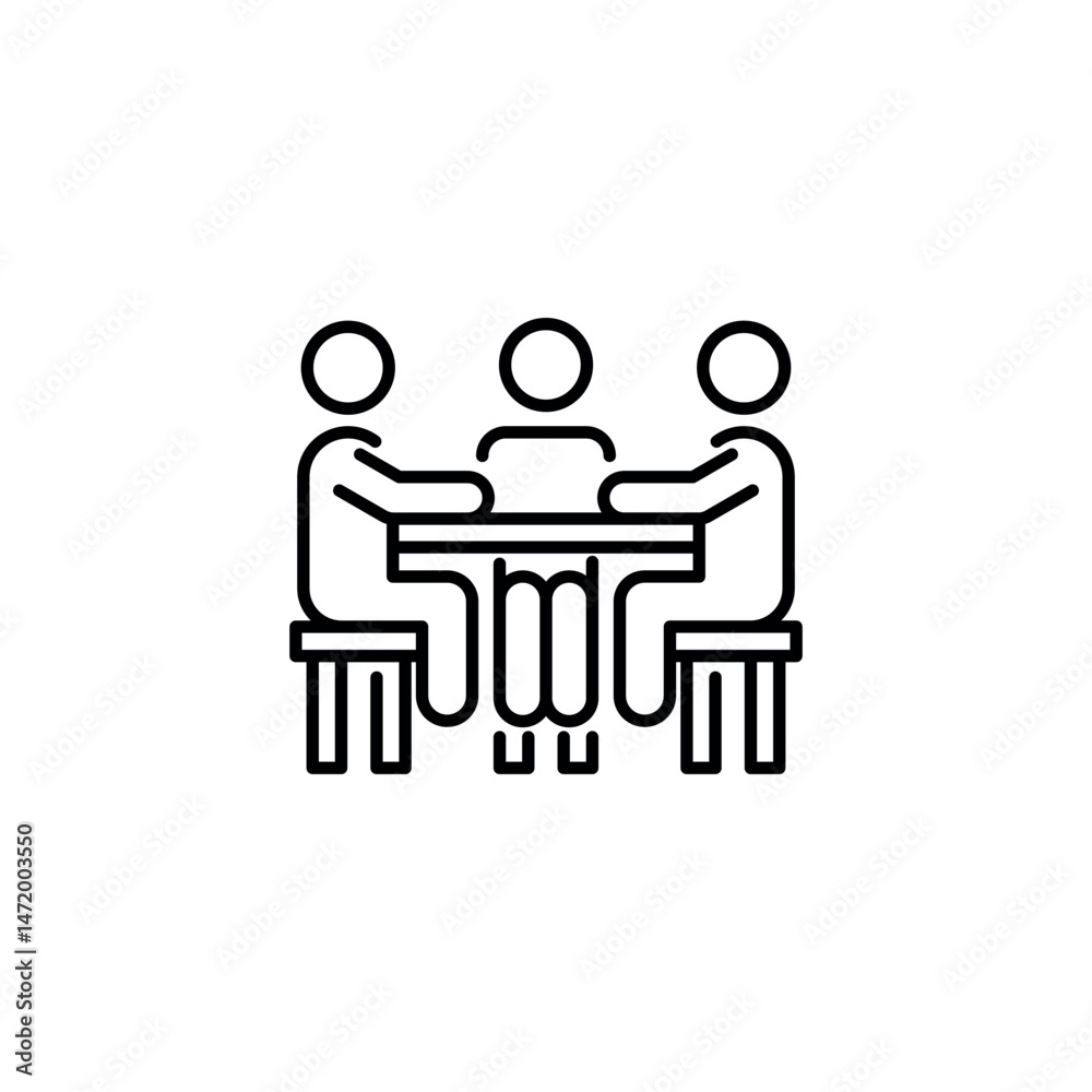 Meeting icon. Simple meeting icon for social media, app and web design. Vector illustration. Meeting icon. Simple meeting icon for social media, app and web design. Vector illustration.