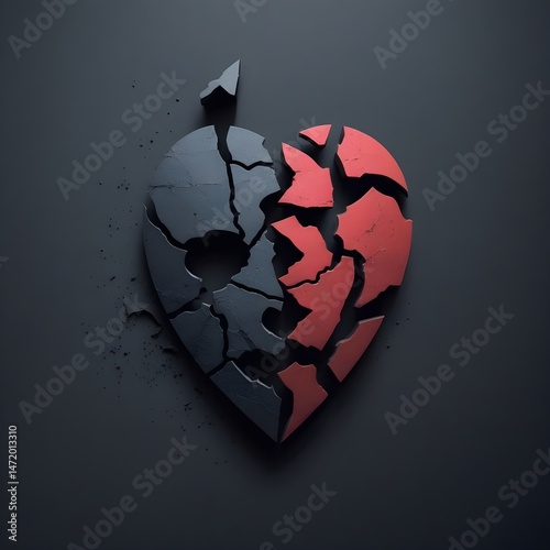 cracked heart artwork