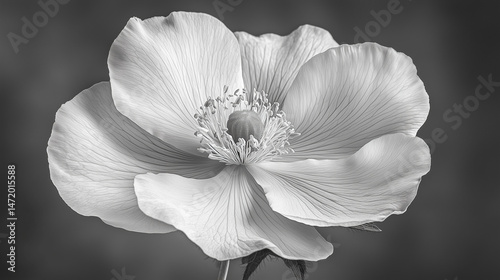 Black and White Flower Photography Art