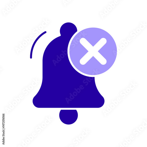 Icon a notifications off, isolated against a clean background.