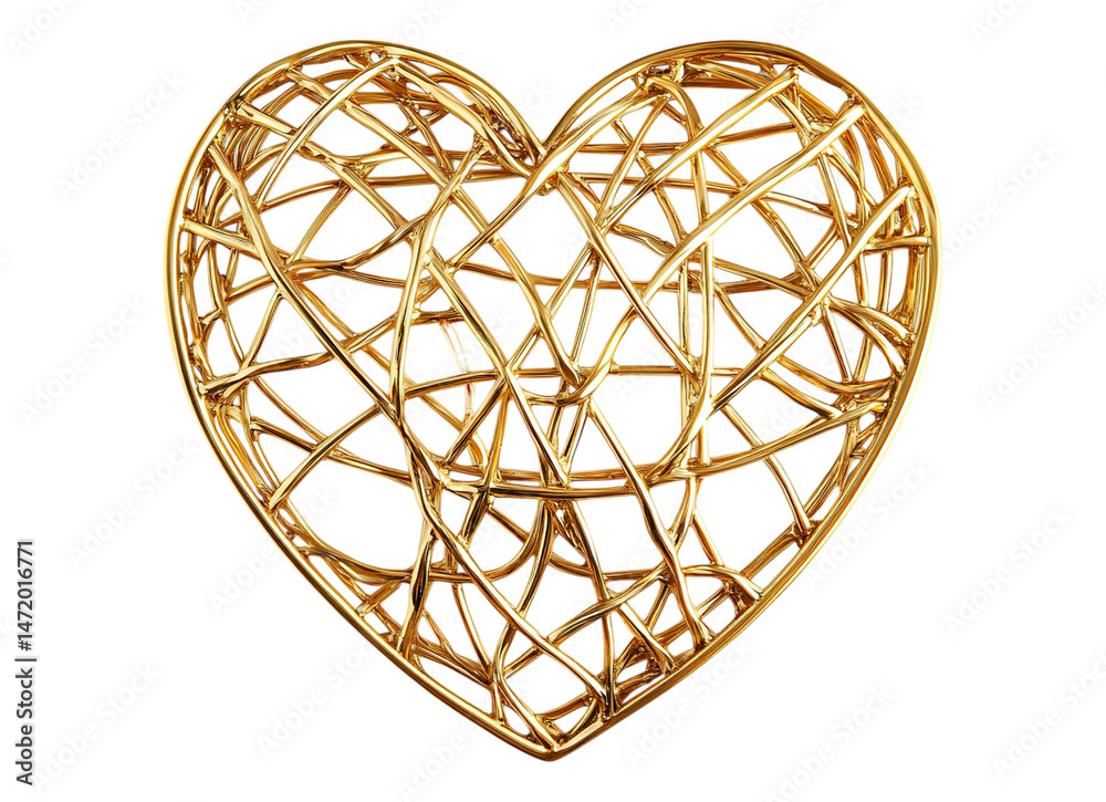 Obraz premium golden heart symbol