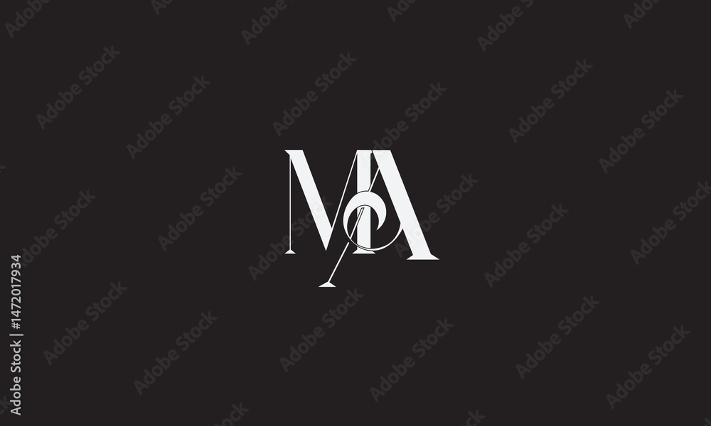 MA, AM , A , M , Abstract Letters Logo Monogram MA, AM , A , M , Abstract Letters Logo Monogram