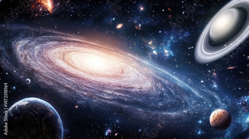 Stunning Deep Space Imagery of Galaxy, Planets, and Cosmic Wonders