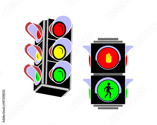 traffic light vector illustration