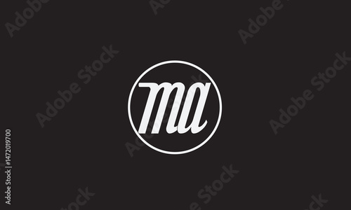 MA, AM , A , M , Abstract Letters Logo Monogram	