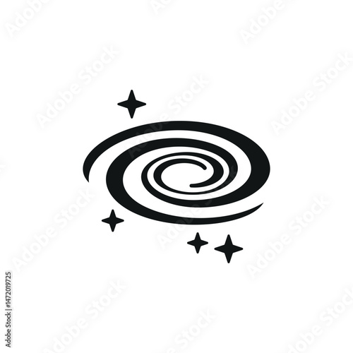Galaxy icon. Simple galaxy icon for social media, app and web design. Vector illustration.