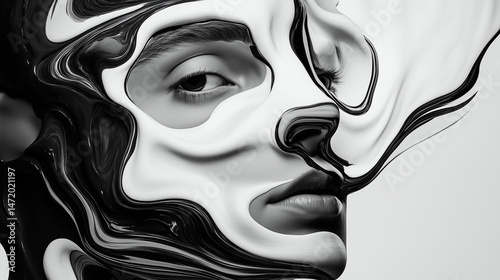 Surreal Abstract Face Art Beauty