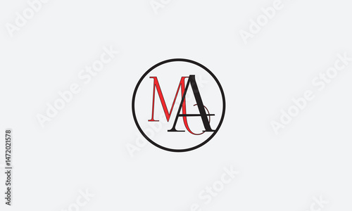 MA, AM , A , M , Abstract Letters Logo Monogram	