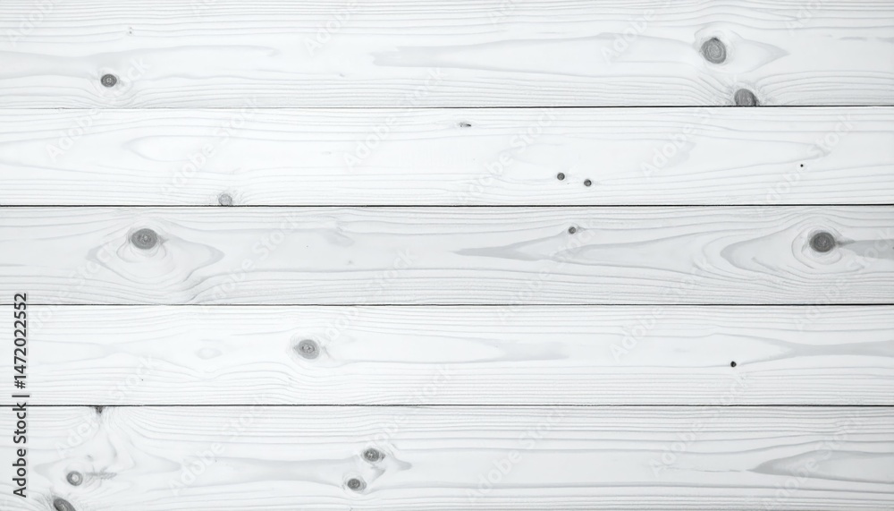 Naklejka premium Pure White Wooden Planks Meticulously Arranged in Horizontal Pattern Creating a Calm and Elegant Flat Surface for Background