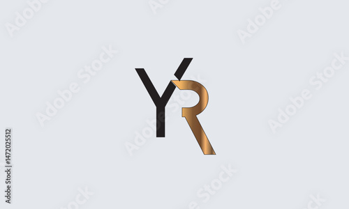 YR, RY , R , Y , Abstract Letters Logo Monogram	