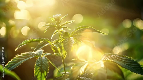 Plant sprout under sunlight