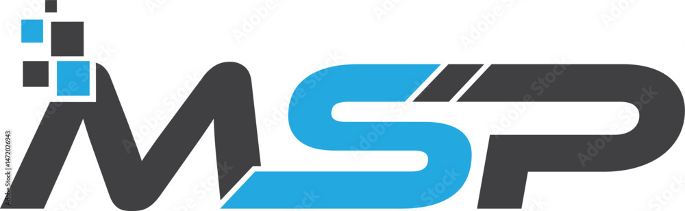 Obraz premium MSP Logo - Technology and IT Solutions
