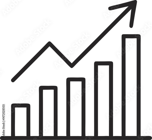 increase chart icon set. growth up arrow graph vector symbol. economic stock market trend sign. profit or revenue rise icon. data forecast statistic sign. money investment growth symbol