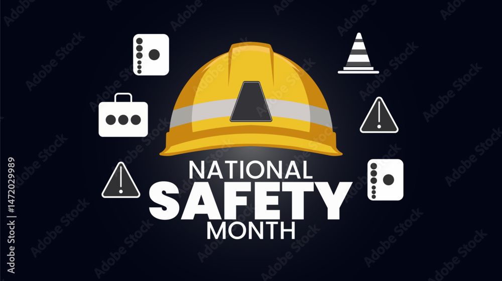 Fototapeta premium National Safety Month, Protecting Lives, One Step at a Time
