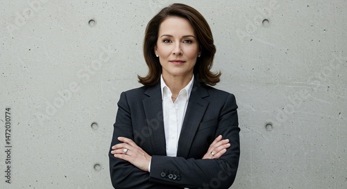 Serious businesswoman in business attire