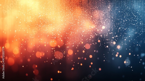 Dynamic abstract blend of warm and cool colors.