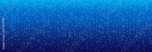 Digital technology background. Digital data dots blue pattern pixel background