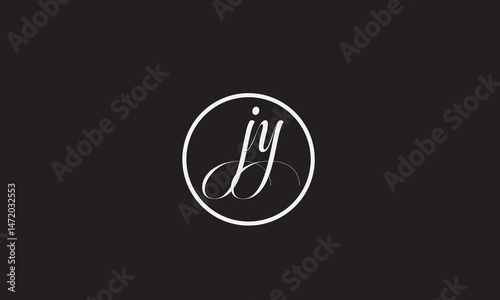  JY, YJ , J , Y , Abstract Letters Logo Monogram