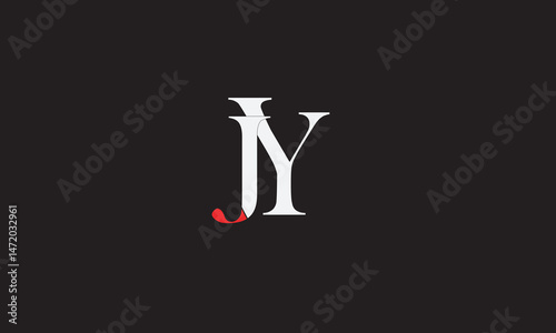  JY, YJ , J , Y , Abstract Letters Logo Monogram