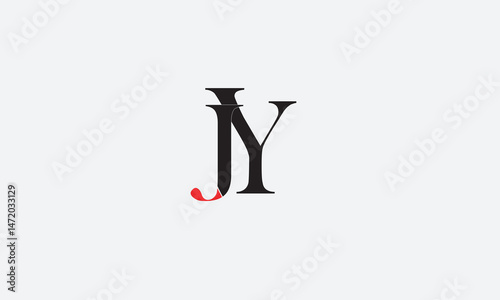  JY, YJ , J , Y , Abstract Letters Logo Monogram
