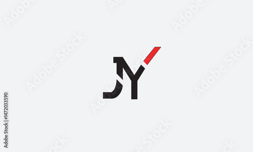  JY, YJ , J , Y , Abstract Letters Logo Monogram