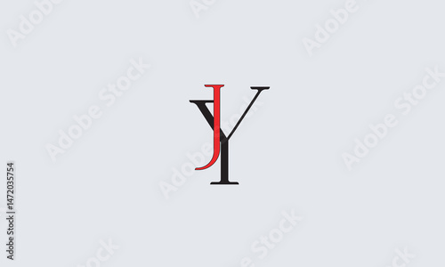  JY, YJ , J , Y , Abstract Letters Logo Monogram