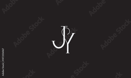  JY, YJ , J , Y , Abstract Letters Logo Monogram