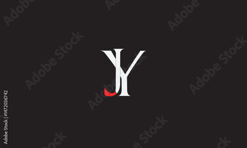  JY, YJ , J , Y , Abstract Letters Logo Monogram