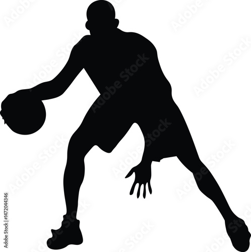 basketball player silhouette design