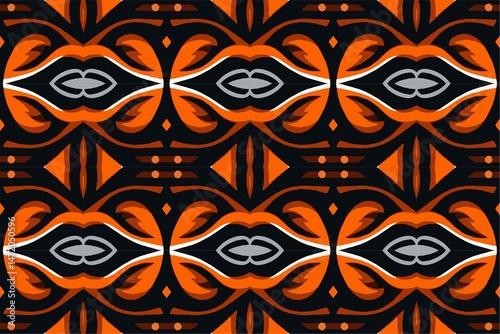 seamless pattern with black and orange color
