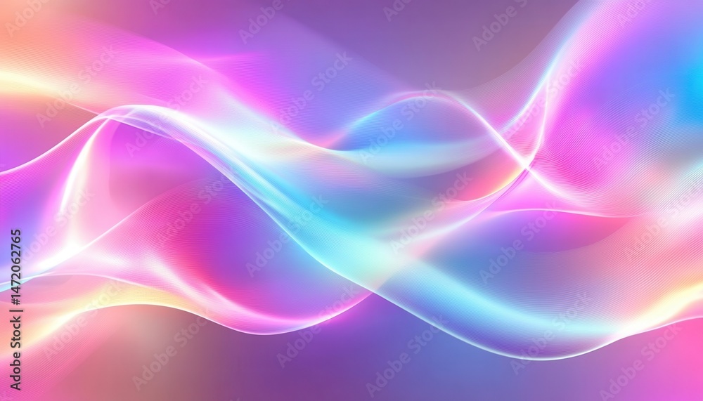 Abstract Flowing Light Wave with Pink and Blue Gradient Abstract Flowing Light Wave with Pink and Blue Gradient