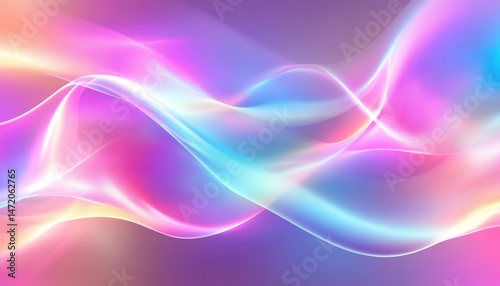 Wallpaper Mural Abstract Flowing Light Wave with Pink and Blue Gradient Torontodigital.ca