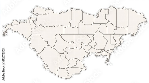 Blank Guatemala Map  Regions   Departments Outline