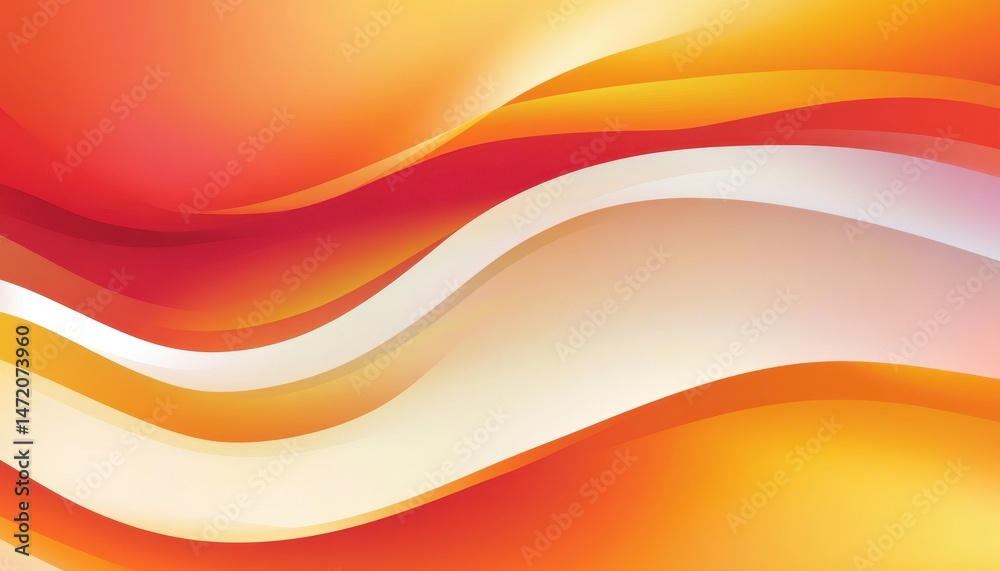Obraz premium Abstract Orange Red Yellow Wave Background Design