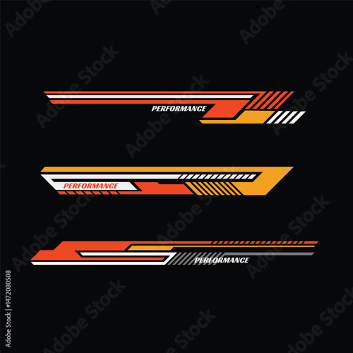 car wrap livery decal design vector. modern car stickers
